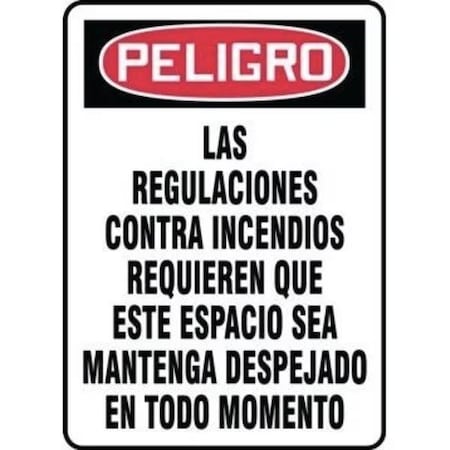 Accuform OSHA DANGER SAFETY SIGN FIRE SHMEXT102XV SHMEXT102XV